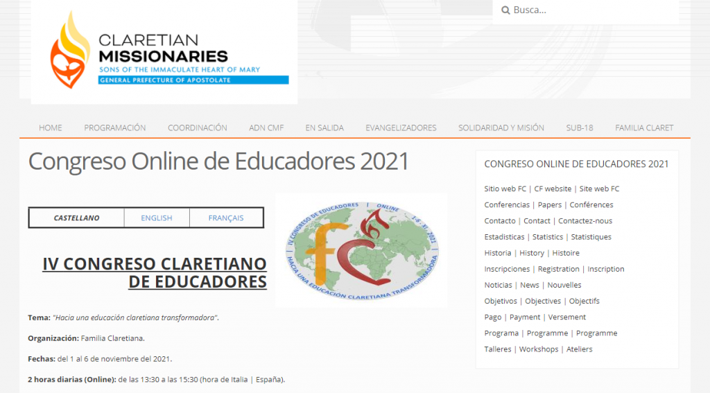 Se aproxima el IV Congreso Claretiano de Educadores